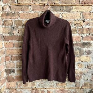 Croft & Barrow Loose Fit Ribbed Stretch Turtleneck Sweater